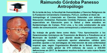 Antropólogo. Raimundo Córdoba Panesso.