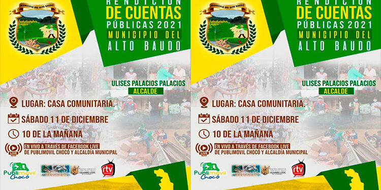 Alto Baudó: rendición de cuentas públicas 2021