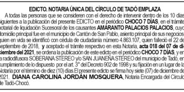 Edicto Amaranto Palacios Palacios