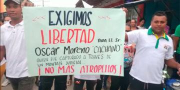 Acandileros piden la libertad de Óscar Moreno Ricardo