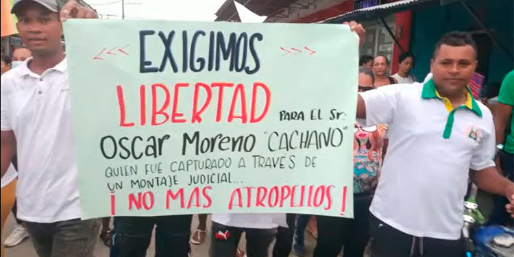 Acandileros piden la libertad de Óscar Moreno Ricardo