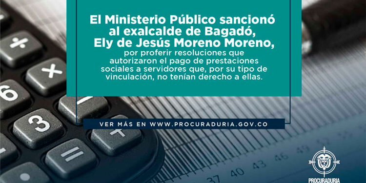 Destitución e inhabilidad de 12 años a exalcalde de Bagadó
