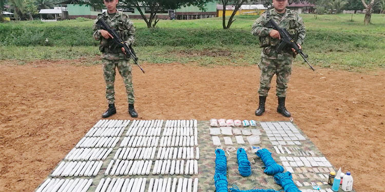 Ejército ubica 58 kilos de explosivos del ELN