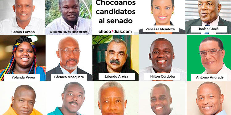 Son catorce los chocoanos candidatos al senado