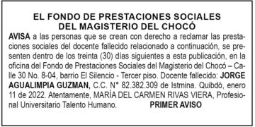 Edicto Jorge Agualimpia Guzmán