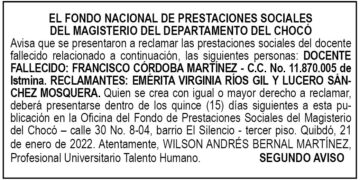 Edicto 2do. aviso Francisco Córdoba Martínez