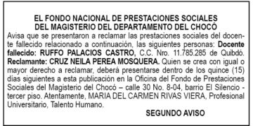 Edicto 2do. aviso Ruffo Palacios Castro
