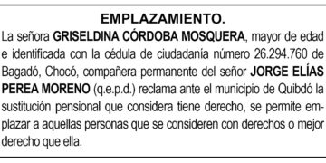 Edicto Jorge Elías Perea Moreno