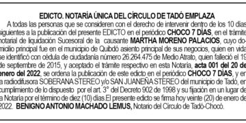 Edicto Martha Moreno Palacios