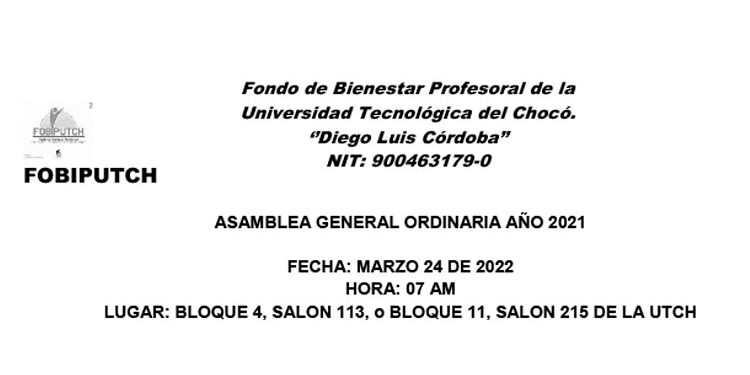 Fobiputch: asamblea general ordinaria año 2021