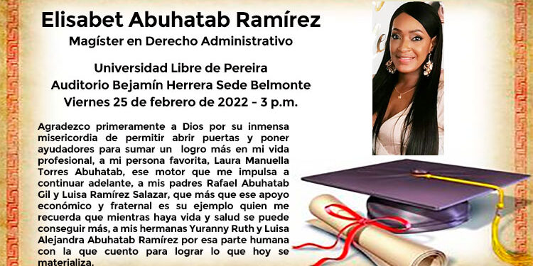 Elisabet Abuhatab Ramírez, Magíster en Derecho Administrativo