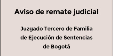 Aviso de remate judicial