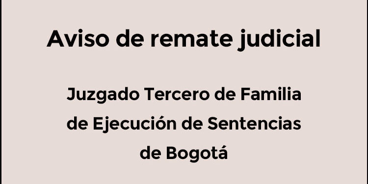 Aviso de remate judicial