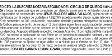 Edicto Jesús Euclides Arias Palacios