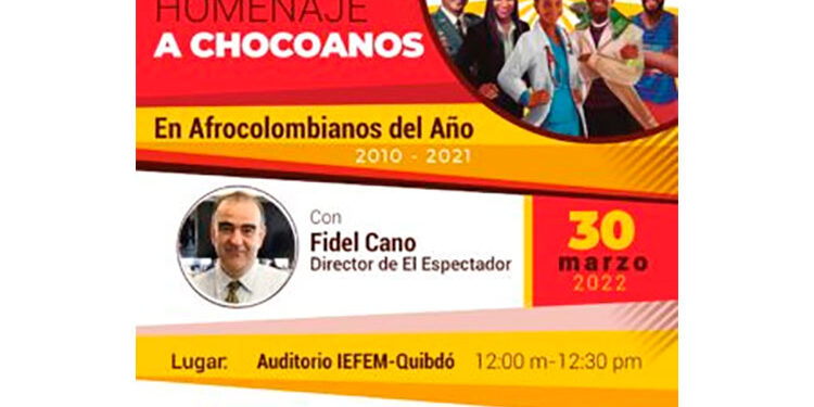 Reconocimiento a chocoanos en Afrocolombianos del Año con Fidel Cano en Quibdó