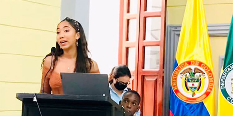Emily Roxana Machado Bello, presidenta de la Mesa de Juventudes del Chocó