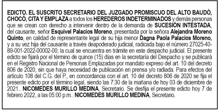 Edicto Esquivel Palacios Moreno