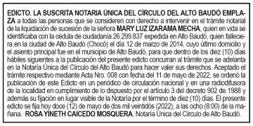 Edicto Mary Luz Izarama Mecha