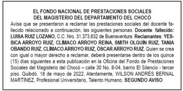 Edicto 2do. aviso Luisa Ruiz Lozano