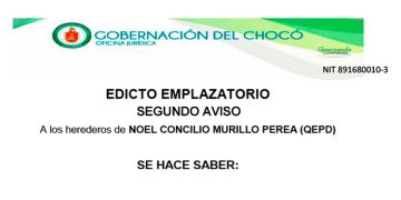 Edito 2do. aviso Noel Concilio Murillo Perea