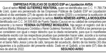 Edicto 2do. aviso René Gutiérrez Rentería