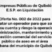 Aviso de Empresas Públicas de Quibdó en liquidación