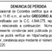 Pérdida CDT Gregorio Asterio Rivas Murillo