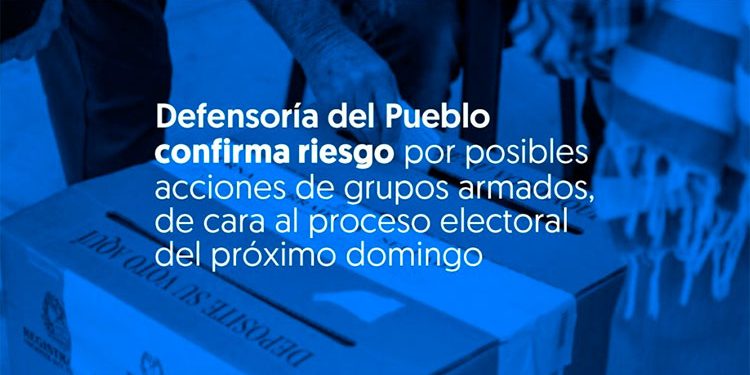 Elección presidencial: riesgo extremo en nueve municipios del Chocó