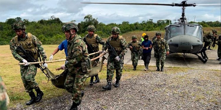 Un guerrillero muerto en el Alto Andágueda