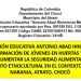 I. E. «Antonio Abad Hinestroza»: Formación de jóvenes en huertas y azoteas caseras ancestral, para aumentar la seguridad alimentaria, con enfoque de emprendimiento etnocultural en el contexto de la economía naranja. Atrato, Chocó.