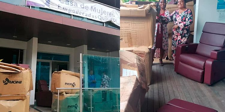 Gestora social del Chocó dona 14 muebles para salas de belleza