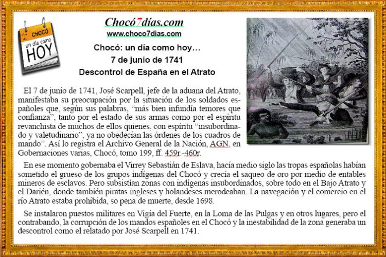Chocó: un día como hoy… 7 de junio - Chocó7días.com