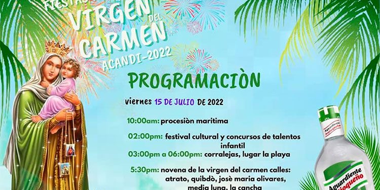 Procesión marítima en el inicio de las fiestas patronales en Acandí (video)