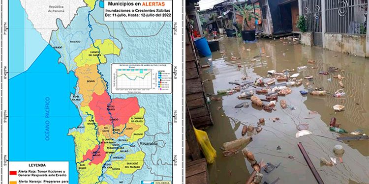 Alerta roja por inundaciones en municipios del Chocó
