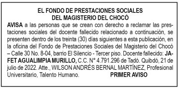 Edicto 1er. aviso Jafet Agualimpia Murillo
