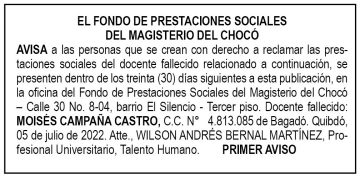 Edicto 1er. aviso Moisés Campaña Castro