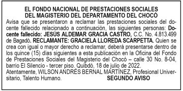 Edicto 2do. aviso Jesús Aldemar Gracia Castro