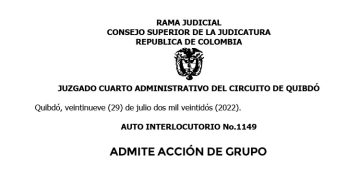 Admiten Acción de Grupo