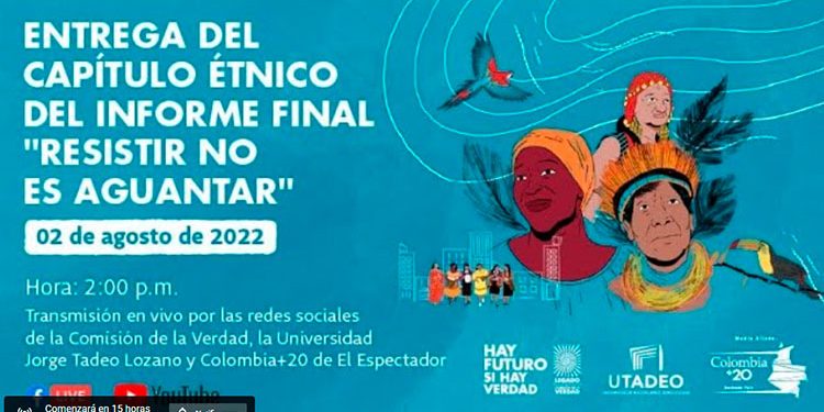 Hoy se entrega el capítulo étnico del informe de la Comisión de la Verdad