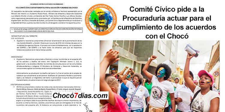 Comité Cívico pide a la Procuraduría actuar para el cumplimiento de los acuerdos