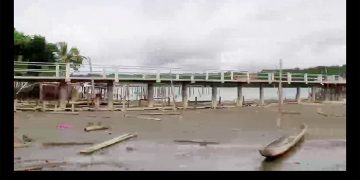 Litoral del San Juan: puente-muelle de 112 metros en Pichimá Playa