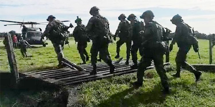 Despliegue militar hacia San Miguel, Medio San Juan