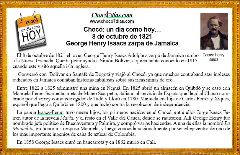 Choc&oacute;: un d&iacute;a como hoy&hellip; 8 de octubre 