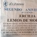 Segundo Aniversario de Ercilia Lemos de Moreno