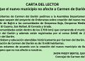 Carta del lector. Que el nuevo municipio no afecte a Carmen de Darién.