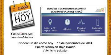 Chocó: un día como hoy… 15 de noviembre
