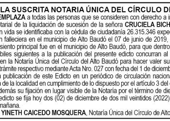 Edicto Cruciela Bichibi Isarama