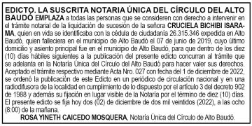 Edicto Cruciela Bichibi Isarama