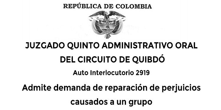 Admiten demanda de reparación de perjuicios