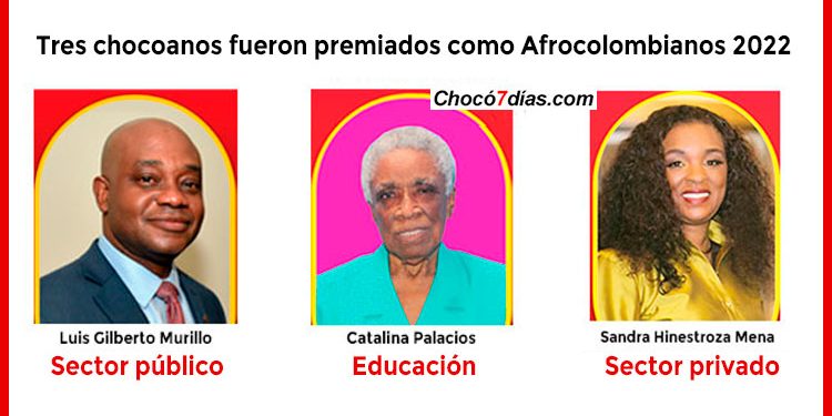 Tres chocoanos fueron premiados como Afrocolombianos 2022
